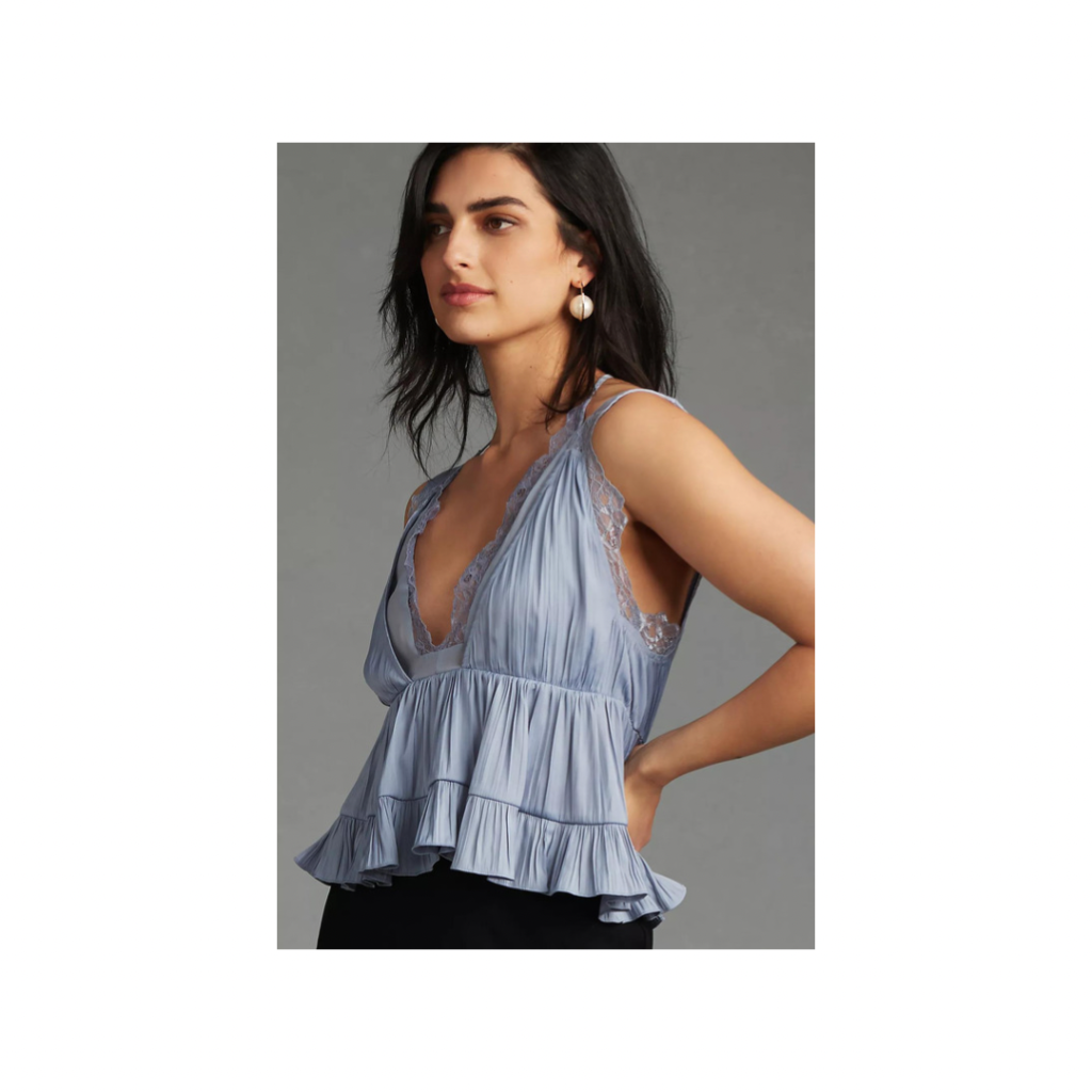 Chambray blue blouse