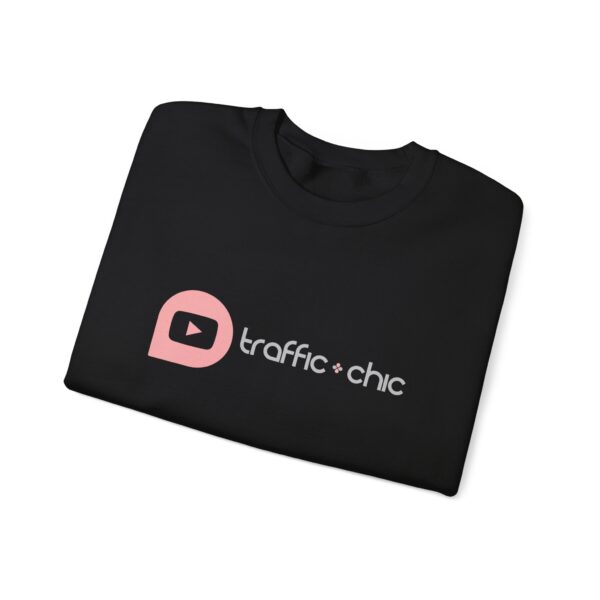 YouTube TRAFFIC CHIC Unisex Heavy Blend™ Crewneck Sweatshirt - black - Image 3
