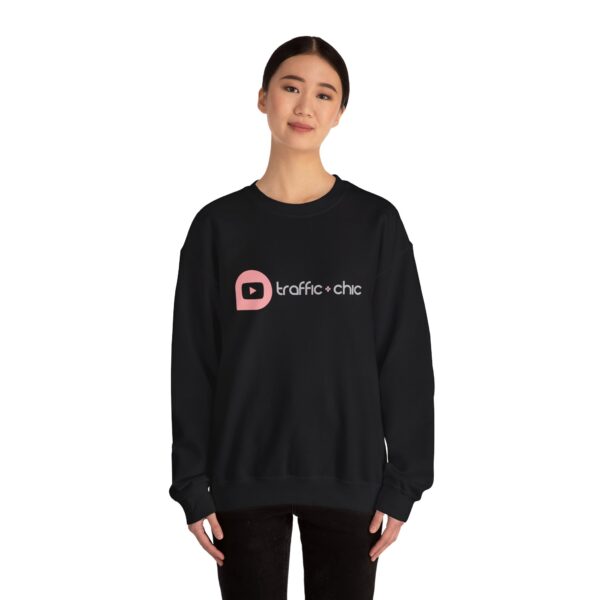 YouTube TRAFFIC CHIC Unisex Heavy Blend™ Crewneck Sweatshirt - black - Image 4