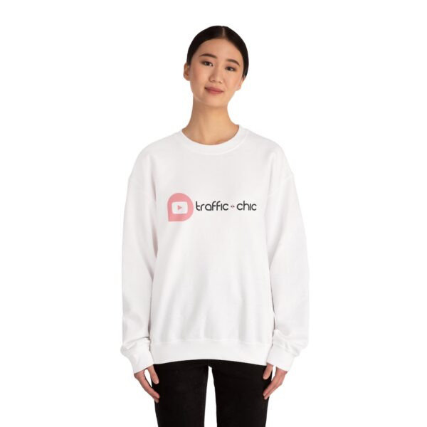 YouTube TRAFFIC CHIC Unisex Heavy Blend™ Crewneck Sweatshirt - white - Image 4