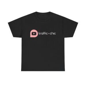 YouTube TRAFFIC CHIC Unisex Heavy Cotton Tee - black